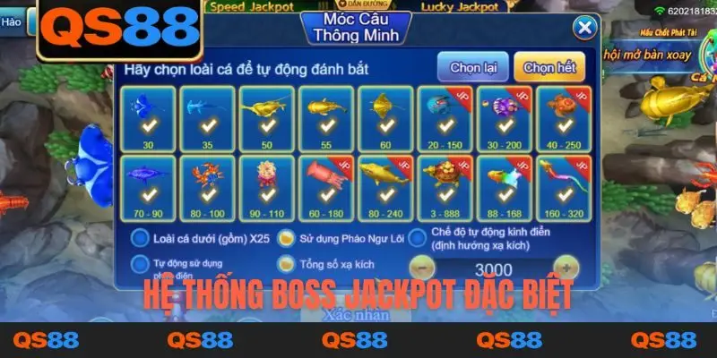 Hệ thống Boss Jackpot đặc biệt